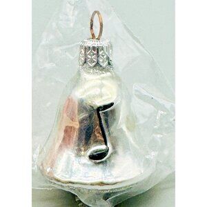 Patricia Breen Kitty Head BELL ONLY Christmas Ornament Silver 2 inch 1999 Sealed